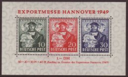 US & BRITISH 1949 Hanover Fair M/S (SG MSA145) VF NHM. For More Images, Please Visit... - Altri & Non Classificati