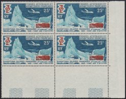 TAAF 1969 25fr, Yv 31, Lower Right Marginal Corner Block Of 4,NHM For More Images, Please Visit... - Altri & Non Classificati