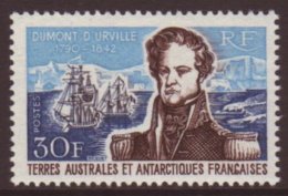 TAAF 1968 30fr D'Urville & Ship, Yv 25, Never Hinged Mint. For More Images, Please Visit... - Altri & Non Classificati