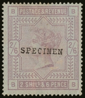1883 2s6d Lilac On Blued Paper With "SPECIMEN" Overprint, SG 175s, Fine Mint With Insignificant Rust Mark On Gum.... - Altri & Non Classificati