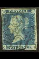 1841 2d Blue, SG.14f, Fine Used With "12" In MX Cancel, Three Margins, Cat.£550. For More Images, Please... - Altri & Non Classificati