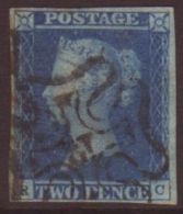1841 2d Blue With NUMBER "12" IN MALTESE CROSS Pmk, SG 14f, Fine With 4 Small To Good Neat Margins & Lovely... - Altri & Non Classificati