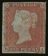 1841 1d Red- Brown With Fair BRIGHT GREEN CIRCULAR TOWN CANCELLATION Fully Dated 9 May 1854, SG Spec B1vc, With 4... - Altri & Non Classificati