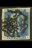 1840 2d Blue 'JA' Plate 1, SG 5, Good Used, Four Good To Large Margins, Tiny Corner Crease. For More Images,... - Altri & Non Classificati