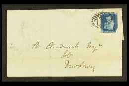 1840 2d Blue "F L" Tied To 1845 (Aug) Entire From Tadcaster To Dewsbury By "772" 1844 Type Numeral Cancel, SG.5,... - Altri & Non Classificati