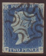1840 2d Blue, SG 5, 3 Margin (tiny Touch On 4th Margin), Very Fine Used With Central Black Maltese Cross &... - Altri & Non Classificati