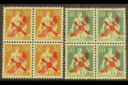 AIRMAILS 1919/1920 30c Brown Orange And Carmine, 50c Dark And Light Green, Air Mail Overprints, Mi 145, 152, In... - Altri & Non Classificati