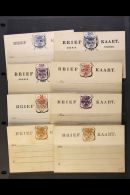 ORANGE FREE STATE POSTCARD STAMPS 1891-1897 Collection Of Unused Cards Bearing Stamps With Arms Overprints, All... - Non Classificati