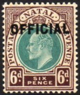 NATAL 1940 6d Green And Brown Purple Ovptd "OFFICIAL", SG O5, Very Fine Mint. For More Images, Please Visit... - Non Classificati