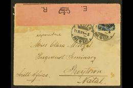NATAL 1901 (11 Oct) Incoming Cover From Switzerland With "Opened Under / MARTIAL LAW." Censor Label. Fine... - Non Classificati