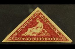 CAPE OF GOOD HOPE 1863-64 1d Deep Carmine Red, SG 18, Fine Mint With Three Good / Huge Margins & Fabulous... - Non Classificati