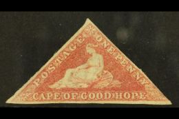 CAPE OF GOOD HOPE 1855-63 1d Rose, SG 5a, Mint With Neat Margins Just Touching At Lower Right Side, Part OG With... - Non Classificati