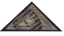 CAPE OF GOOD HOPE 1855-63 6d Slate- Purple Triangular, SG 7d, Finely Used With Close / Touching Margins.... - Non Classificati