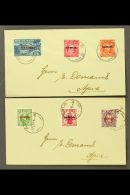1916 KEVII New Zealand Overprints, Complete Set On Two Plain Covers, SG 115/21, Each With Strike Of "APIA"... - Samoa