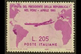 1961 205L Rose Visit Of President Gronchi ERROR OF COLOUR, Sassone 201a, NEVER HINGED MINT. Scarce And Iconic... - Non Classificati