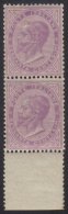 1863 60c Bright Lilac London Printing, Sass L21, Superb NHM Vertical Marginal Pair. Signed Diena. Cat €1000... - Non Classificati