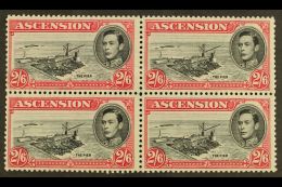 1944 KGVI 2s6d Black And Deep Carmine, Perf 13, SG 45c, Block Of Four Never Hinged Mint. For More Images, Please... - Ascensione