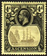 1924-33 4d Grey Black & Black On Yellow, SG 15, Fine Mint. For More Images, Please Visit... - Ascensione