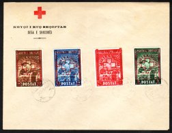 1945 Red Cross Opts Set,Mi 375/8,SG 425/8,vfu On Printed Cover For More Images, Please Visit... - Albania