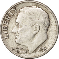 Monnaie, États-Unis, Roosevelt Dime, Dime, 1956, U.S. Mint, Philadelphie, TTB+ - 1946-...: Roosevelt