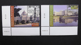 UNO-Wien 387/8 Oo/ESST, UNESCO-Welterbe In Österreich: Kunsthistorisches Museum, Wien, Schloss Belvedere, Wien - Oblitérés