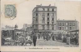 CPA Ancienne Levallois Perret Hauts De Seine Circulé Marché - Levallois Perret