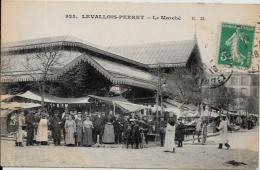 CPA Ancienne Levallois Perret Hauts De Seine Circulé Marché - Levallois Perret