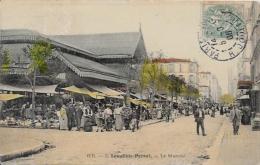 CPA Ancienne Levallois Perret Hauts De Seine Circulé Marché - Levallois Perret