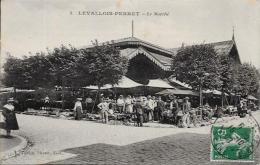 CPA Ancienne Levallois Perret Hauts De Seine Circulé Marché - Levallois Perret