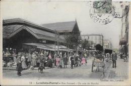 CPA Ancienne Levallois Perret Hauts De Seine Circulé Marché - Levallois Perret