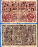 Allemagne 20 Mark 1918 Prefixe N Reichsbanknote Germany Que Prix + Port Marks Paypal Skrill Bitcoin - 20 Mark