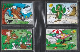 Puzzle Kinder " Warner Bros" En 4 Parties De 1997 Livrés Complets Avec Bandelettes Et Sous Cache En Plastique. - Puzzels