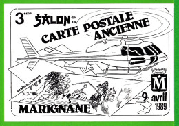 3eme SALON DE LA CARTE POSTALE ANCIENNE à MARIGNANE / SCABER-ROMAN / Carte Vierge N°120 / 9 AVRIL. 1989 - Marignane