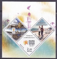 AC - TURKEY BLOCK STAMP  - EXPO 2020 IZMIR CANDIDACY SOUVENIR SHEET MNH 04 APRIL 2013 - Blocks & Sheetlets