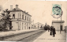 SAINT-CHERON LES QUAIS DE LA GARE (ARRIVEE DU TRAIN) - Saint Cheron