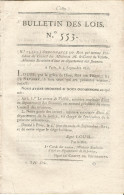 Bulletin Des Lois. N° 553 (N° 13,323) Ordonnance Du Roi Qui Nomme Président Du Conseil. Etc...voir Dessous PRECISION. - Décrets & Lois