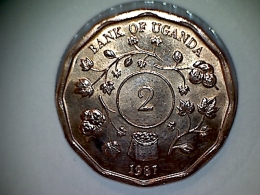 Uganda 2 Shillings 1987 - Oeganda