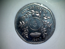 Uganda 5 Shillings 1987 - Uganda