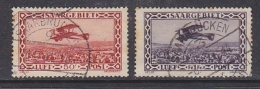 Saargebiet 1928 Airmail 2v Used Ca Saarbrucken, Brown Spots On Paper (29906) - Luftpost