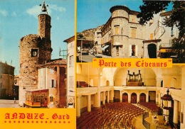 30 ANDUZE LA PORTE DES CEVENNES  La Tour De L'horloge  Le Chateau Intérieur Du Grand Temple - Anduze