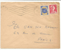 ALGERIE LETTRE A EN TETE DE ALGER POUR LA FRANCE 1957 - Lettres & Documents