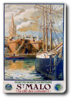 Saint-Malo - Une Ancienne Affiche Touristique Reproduite Carte Postale - Advertising
