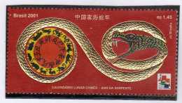 163  BRASIL 2001- Horóscopo Chino.- Año De La Serpiente - Unused Stamps