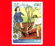 GRECIA - Usato - 2011 - Scuola - Bambini - Libri Scolastici - 1955 - Second Grade Reading Book - 0.75 - Used Stamps