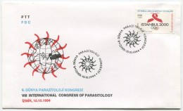 TURQUIE,TURKEI TURKEY VIII INTERNATIONAL CONGRESS OF PARASITOLOGY IZMIR FDC - Brieven En Documenten