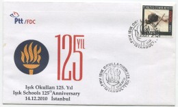 TURQUIE,TURKEI TURKEY ISIK SCHOOLS 125TH ANNIVERASARY FDC - Covers & Documents