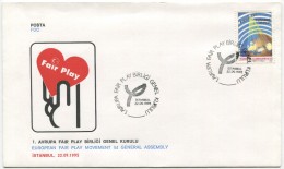 TURQUIE,TURKEI TURKEY EUROPAN FAIR PLAY MOVEMENT IST GENERAL ASSEMBLY FDC - Cartas & Documentos