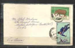 CUBA,  COVER AIRMAI From Havana To India, Skiing, Fauna. - Poste Aérienne