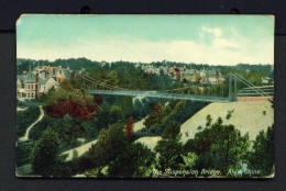 ENGLAND  -  Bournemouth  Alum Chine  The Suspension Bridge  Used Vintage Postcard As Scans - Bournemouth (avant 1972)