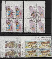 1989, 1990 Europa Je 4er Block-Satz, Gestempelt,  #72 - Used Stamps